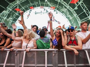 Canadian electronic music band Keys N Krates draws a large crowd at the Bass Camp Stage at the Pemberton Music Festival in 2016.