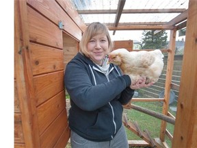 Jaydeen Williams keeps chickens — Hennifer Grey (Blue Orpington) and Lambchop (Wheaton Ameracana) — in her backyard in East Vancouver.