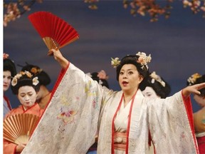Mihoko Kinoshita as Cio-Cio-San in Madama Butterfly by the Vancouver Opera.