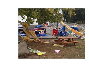 Surrey Night Market after a windstorm caused massive damage in 2015.