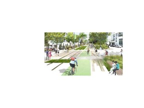 An artist's rendering of the proposed Arbutus Greenway.