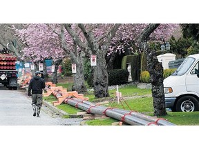 More than two million litres of fresh water are leaking each day from an aquifer breach at a house under construction at 7084 Beechwood St. in Vancouver. A driller punctured the underground water source last fall.