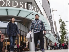 Pacific Centre mall in downtown Vancouver raked in $1,599 in sales per square foot of retail space in 2015, an increase of 6.7 per cent over the previous year.