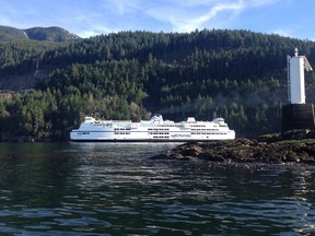 The Queen of Surrey departing Horseshoe Bay for Langdale on the Sunshine Coast. The shuffling of vessels forced by a leak on the Queen of Burnaby is wreaking havoc with island travellers this summer.