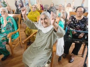 As part of Fraser Health’s mandate to encourage wellness activities that help prevent or delay the onset of chronic conditions, seniors participate in a group exercise class at a local facility. 
  
 Credit: Fraser Health