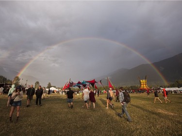 PEMBERTON, B.C. - JULY 15, 2016. A double rainbow appears after a short moment of heavy rain at the Pemberton Music Festival. (For Stuart Derdeyn story) [PNG Merlin Archive]
