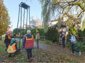 Protesters erected a 15-foot fracking rig last November in front of B.C. Premier Christy Clark’s Vancouver home. A new report, set to be published in the journal of the Seismological Society of America, examines an area straddling the B.C.-Alberta border and finds that between 90 and 95 per cent of seismic activity Magnitude 3 or larger in the last five years was caused by activity connected to hydraulic fracturing, widely known as "fracking."