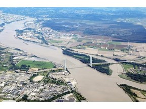 The province is proposing a 10-lane bridge to replace the Massey tunnel as shown in this conceptual drawing. Metro Vancouver wants it to undergo a federal environmental review.