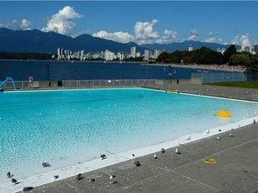 There are only three public outdoor pools, Kitsilano (above), Second Beach and New Brighton, in the city of Vancouver.