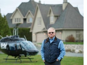 Realtor Danny Evans is hoping the option of commuting by helicopter will entice a deep-pocketed buyer to pay $5.8 million for a 10,000-square-foot mansion in Langley.