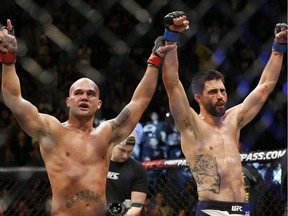 Between UFC 201's title fight and the FOX event in Vancouver, the welterweight division is commanding attention Robbie Lawler, left, is the division champ, while Carlos Condit, right, is hoping to get another title shot soon.