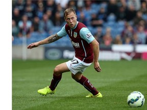 cott Arfield in action for Burnley during their 2014-15 season in England's Premier League. Airfield, who is now representing Canada internationally, looks set to be promoted again to EPL next season, led in good part by Arfield.