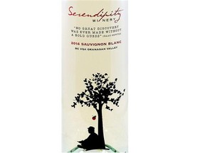 Serendipity Sauvignon Blanc 2014, Naramata Bench, Okanagan Valley, British Columbia, $19.80 (winery direct; private wine stores)