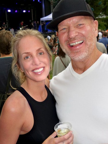 Shannon Wilson and husband Chip, the Lululemon Athletica founder, looked happy to avoid rain at the Rock'N The Park concert.