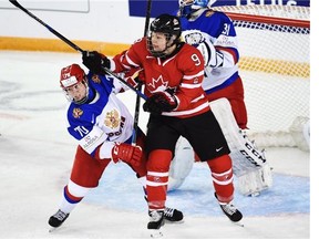 Jennifer Wakefield had two goals and two assists in a 6-1 win over Finland on Thursday night in Canada’s final preliminary game, helping push her squad directly to the tournament semifinals on Sunday night.