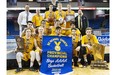 Kelowna Owls pose for a photo after defeating Tamanawis to win the 2016 Boys 'AAAA' High School Basketball Championships at the Langley Event Centre in Langley, B.C., March, 12, 2016.