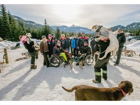 The participants in the program were thrilled with the dogsledding activity.