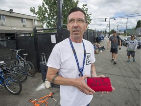 Dan Gregoire, a supervisor at the Lookout Emergency Aid Society in Surrey, with a Naloxone kit, which is used to reverse opioid drug overdoses.