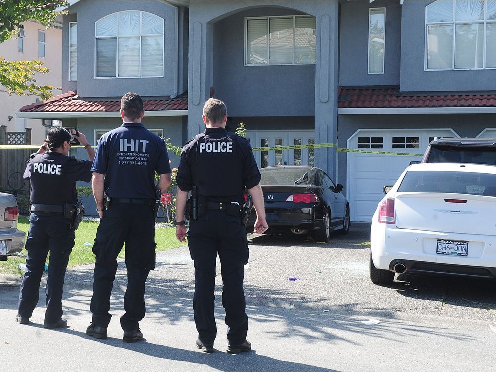 The scene of the fatal shooting in Surrey in 2016