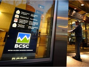 The B.C. Securities Commission (BCSC) offices in downtown Vancouver.