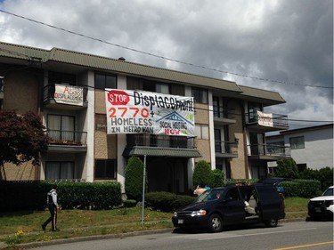 The Stop Demovictions Burnaby Campaign occupied an apartment building at 5025 Imperial St. on Saturday.