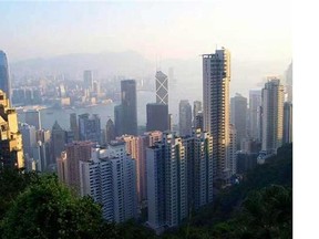 A short walk along the trail near the top of Victoria Peak reveals stunning views of Hong Kong's majestic skyline.