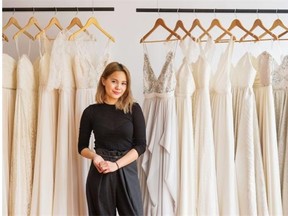 Truvelle owner Gaby Bayona started out designing wedding dresses for her mother’s custom dress shop.