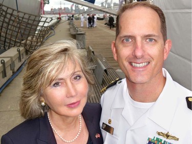 US consul general Lynne Platt and Commander Marc D. Crawford welcomed guests to a Fourth of July party alongside and aboard USS Gridley moored at Burrard Dry Dock Pier.