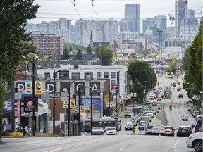 East Hasting Street as it cuts through the Grandview-Woodland area of Vancouver.