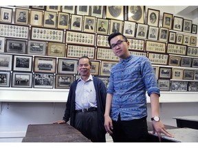 Tim Wong (l) and Jeffery Wong at Wong's Benevolent Association at 123A East Pender St. in Vancouver, BC., June 23, 2016. Real estate development in Chinatown spurs a debate about what needs to be conserved from local buildings.