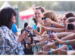 Vancouver dance-rock band Dear Rouge starts the day with an electric performance on the Stawamus Stage at Squamish Valley Music Festival, Aug. 7, 2015.