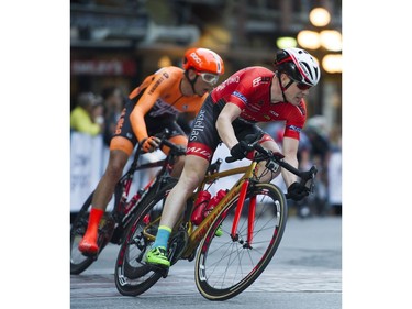 Riders compete in the pro mens race in the Gastown Grand Prix Vancouver, July 13 2016.