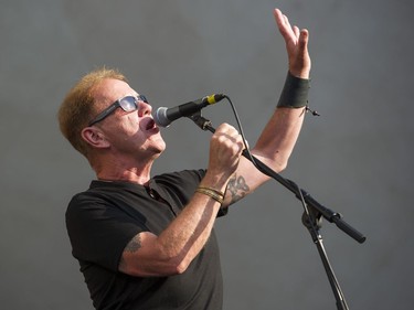 Oysterband lead singer John Jones performs on the main stage at the 39th annual Folk Music Festival at Jericho Beach, Vancouver, July 16 2016.