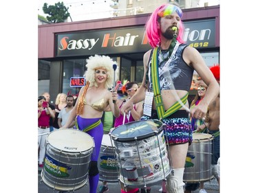 Bloco Energia performs at Fridays Take back the streets for Pride Weekend event.