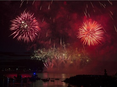The fireworks display from team USA Disney at the Honda Celebration of Light at English Bay in Vancouver on July 30 2016.