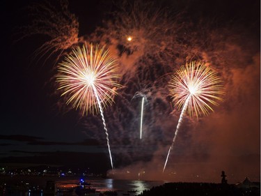 The fireworks display from team USA Disney at the Honda Celebration of Light at English Bay in Vancouver on July 30 2016.