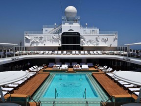 The pool deck on the Regent Seven Seas Explorer.  Steve MacNaull