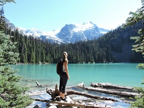 There are three turquoise lakes in Joffre Lakes Provincial Park.