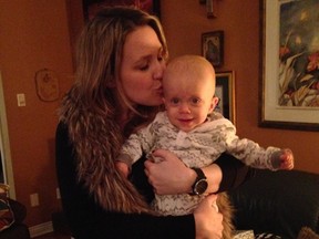 Erin Dance, pictured here with her nephew Lion, is fighting a battle against a rare form of leukemia. GOFUNDME PHOTO
