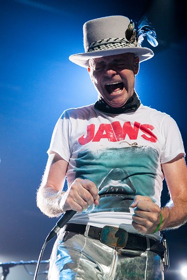Gord Downie belts it out at The Tragically Hip's final concert in Kingston, Ont. on Aug. 20, 2016.