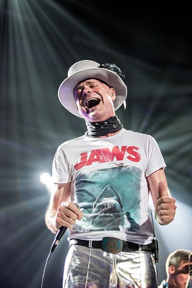 Gord Downie gives it his all at The Tragically Hip's final concert in Kingston, Ont. on Aug. 20, 2016.
