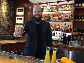 Colin MacDougall, bar manager at Blue Water Cafe in Vancouver, creates a Calamansi Mule.