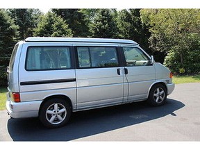 Vancouver Police are looking for the driver involved in a hit and run crash with a pedestrian. A woman was hit by a Volkswagen Eurovan. Police released this photo of the type of van involved in the crash. The suspect van is light blue, and may have fresh damage to the front end.