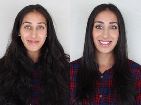 BEFORE AND AFTER: Natasha Bolina, a 24-year-old human resources manager.