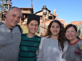 THe Obadia family (from left to right: father Mike, Ben, sister Stephanie, mother Pam)