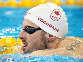 Canadian swimmer Ryan Cochrane trains at the 2016 Summer Olympics