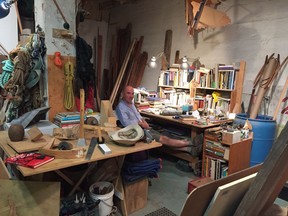 Christopher Donnelly, sculptor, has to be out of his artist studio at 339 Railway by Wednesday, Aug. 31. He's one of about 30 artists, musicians and others in the building who have been issued an eviction notice. Photo: Kevin Griffin