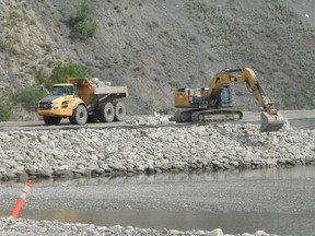 Construction of the Site C dam on the Peace River is well underway. This photo is from last May.