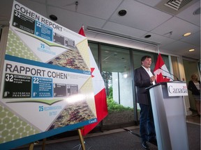 Minister of Fisheries, Oceans and the Canadian Coast Guard, Dominic LeBlanc, speaks during a news conference at the Department of Fisheries and Oceans Centre for Aquarium and Environmental Research, in West Vancouver on Tuesday.