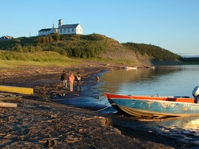 We set up camp in Tsiigehtchic by the boat dock.